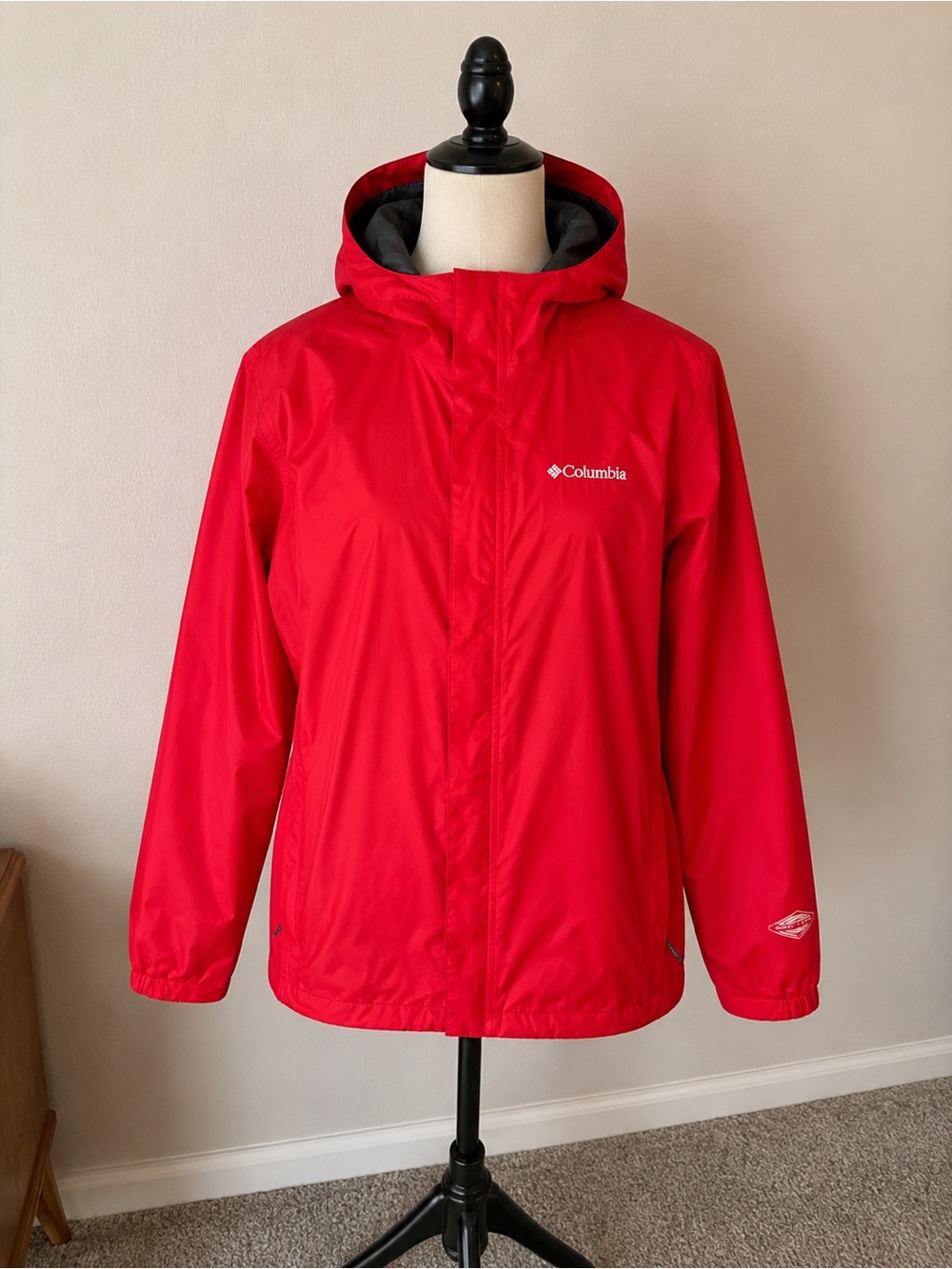 Columbia Red Hooded Rain Shell